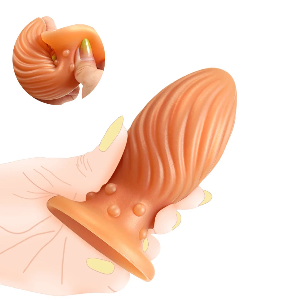 Knotted Silicone Anal Butt Plug - Sprial Anal Dilator Expansion Vagina Prostate Massager