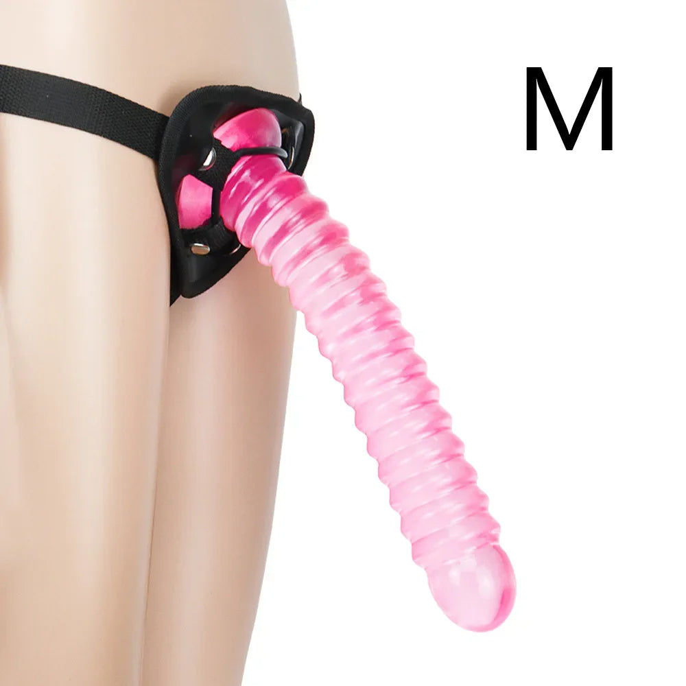 Strap On Pink Dildo Anal Plug – Silikon Analdildo Paar Sexspielzeug für Lesben
