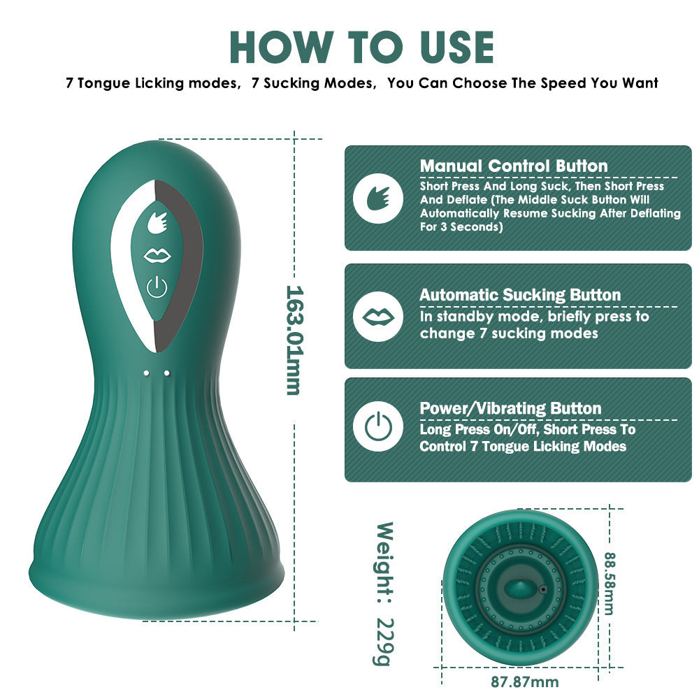Tasse de masturbation féminine pour succion de sexe oral - Pince rotative pour mamelon et clitoris Vibromasseur pour femme