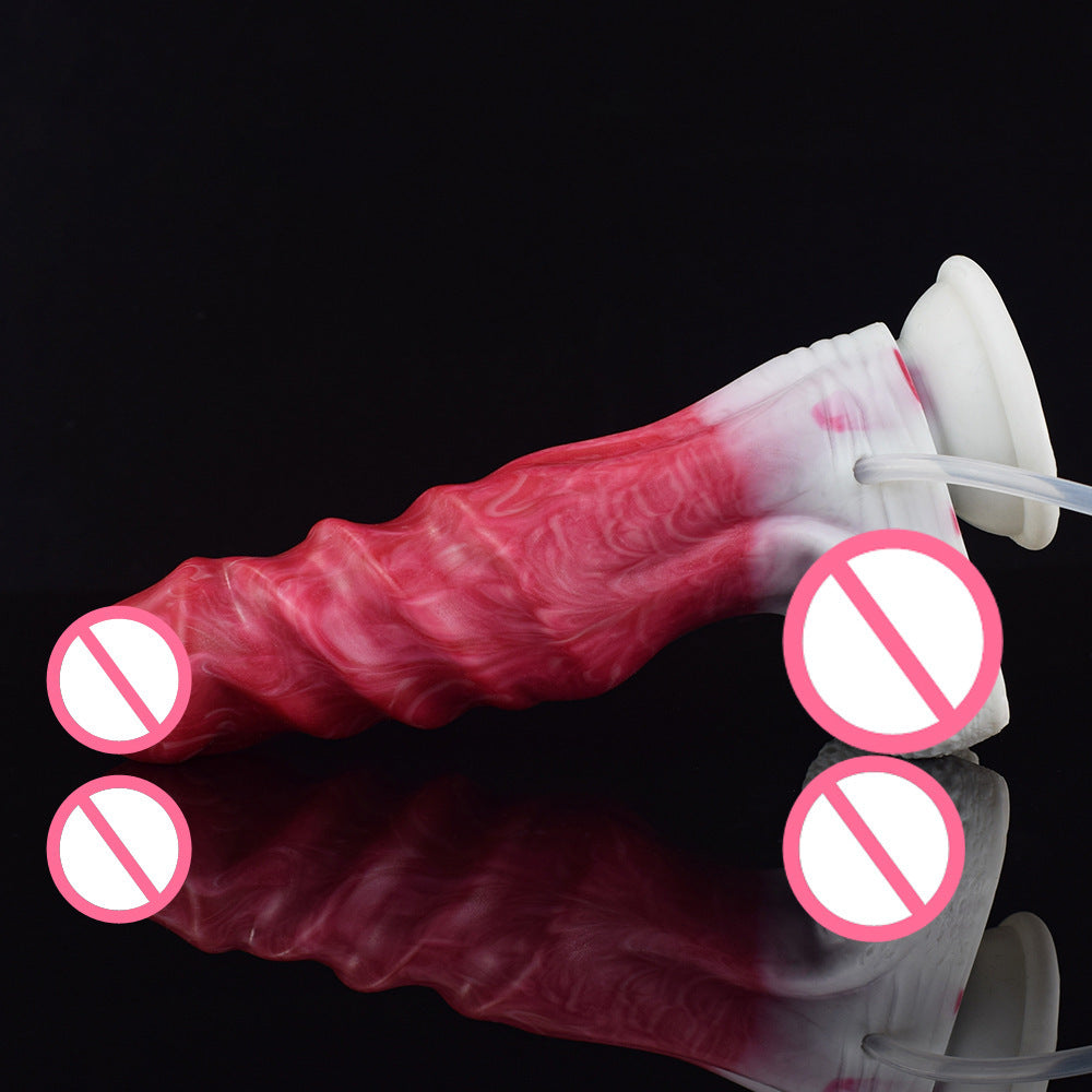 Ejakulierender Monsterdildo-Buttplug – Großes, spiralförmiges Sexspielzeug für die vaginale Prostatamassage für Frauen