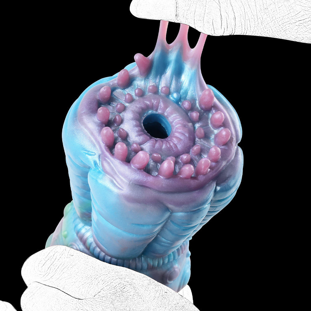 Masturbateur masculin en forme de chatte anémone de mer – Jouet de massage vaginal et pénis fantastique pour adultes