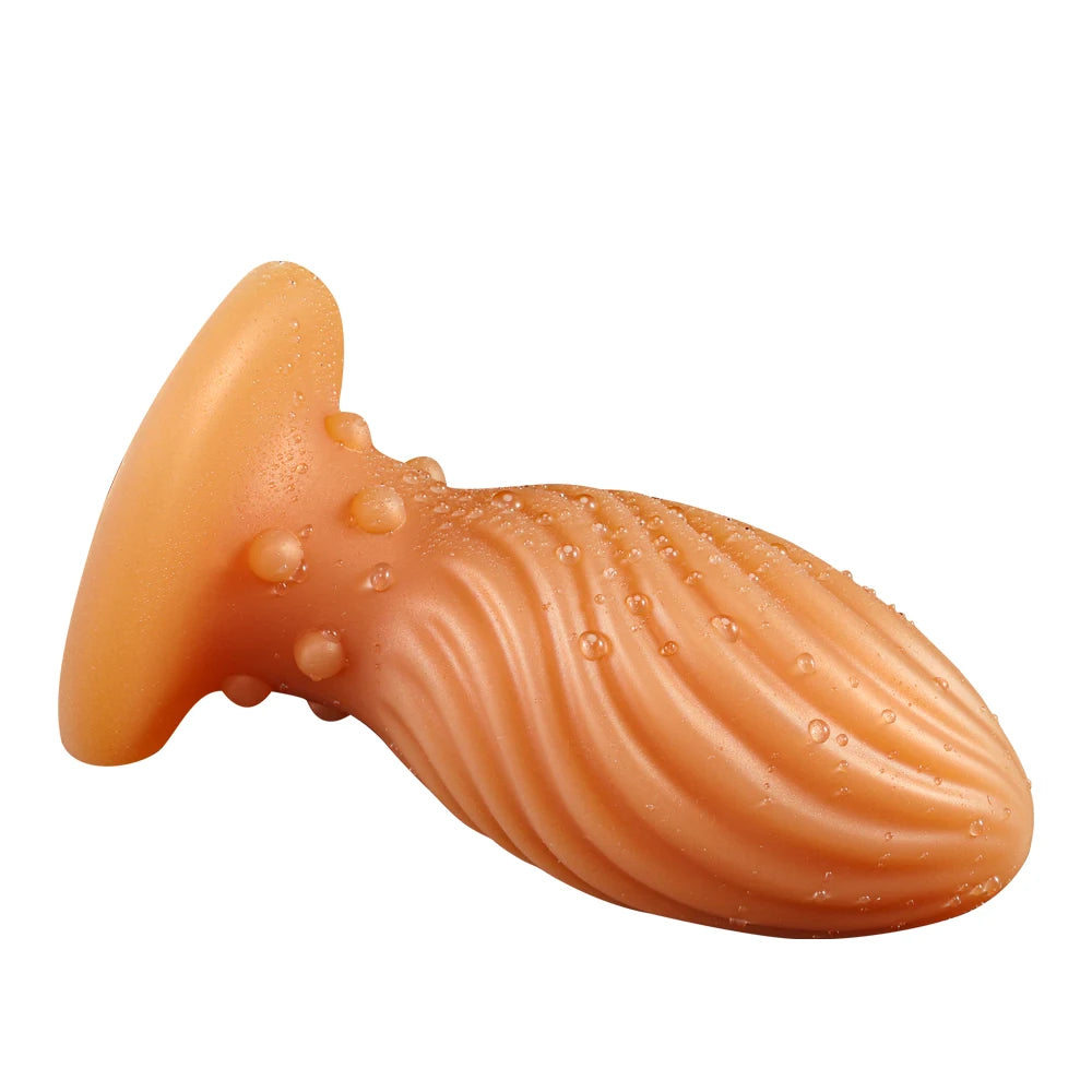 Knotted Silicone Anal Butt Plug - Sprial Anal Dilator Expansion Vagina Prostate Massager