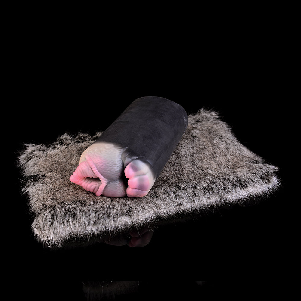 Furry Sex Animal Pussies Masturbationstasse – Fantasy Latex Silikon Taschenmasturbator für Männer