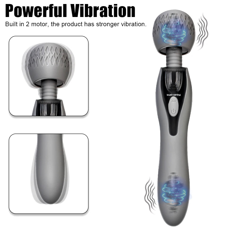 Zauberstab-Vibrator – Doppelend-G-Punkt-Klitoris-Stimulator, weibliches Sexspielzeug