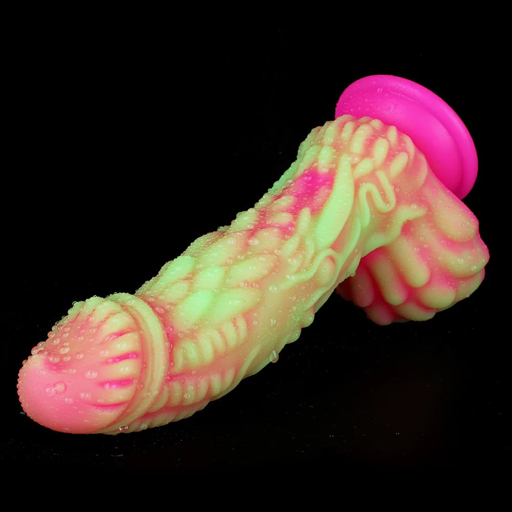 Bunter Monster-Umschnalldildo – Fantasy-Drachen-Dildos, Buttplug, Analspielzeug