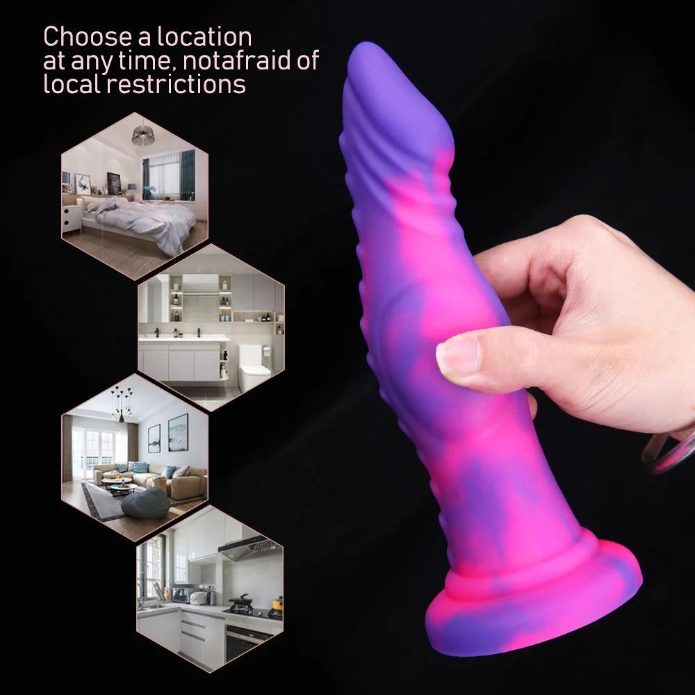 Monster Dildos Analplug – Exotischer Tierdildo, Silikon-Saugnapf-Buttplug