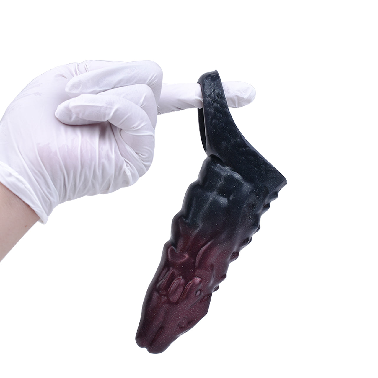 Préservatifs en silicone côtelés Fantasy Dragondildo Cock Sleeve - Gaine pénien extensible