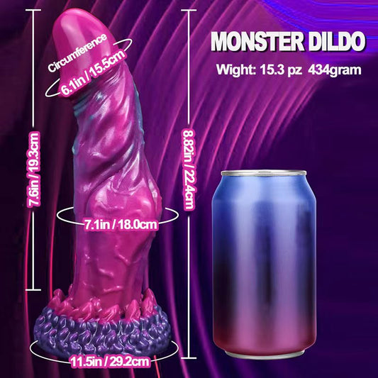 Exotische Zeus-Dildos – das außerirdische Verlangen. komplett aus Silikon mit leistungsstarkem Saugnapf.