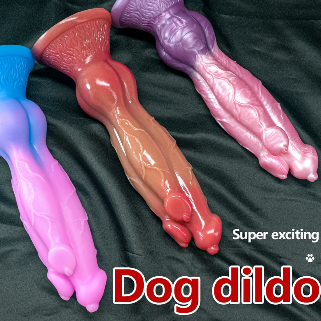 Realistic Thick Dog Dildo - 11 inch Monsterdildo Three Head Women Masturbating Sex Toys