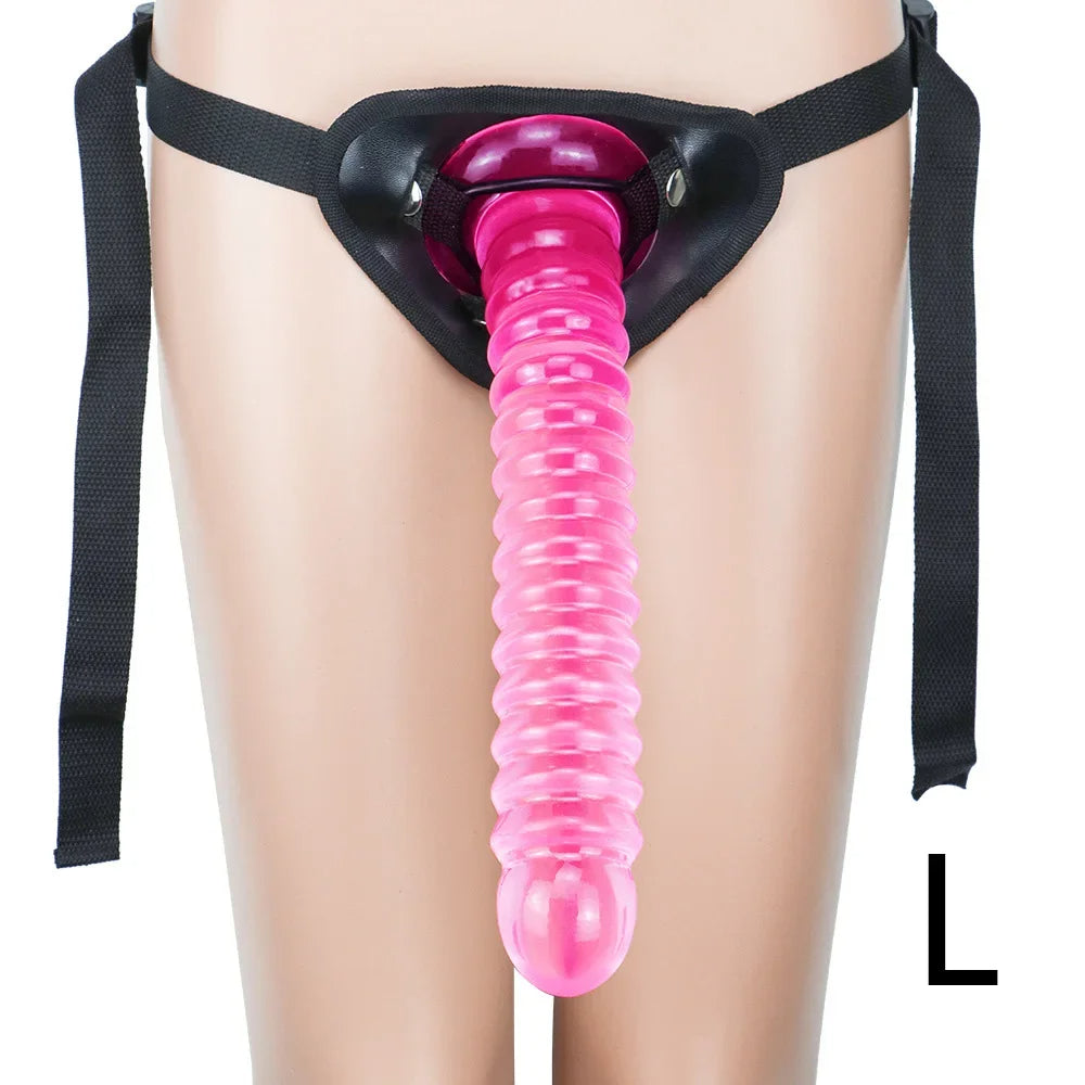 Strap On Pink Dildo Anal Plug – Silikon Analdildo Paar Sexspielzeug für Lesben