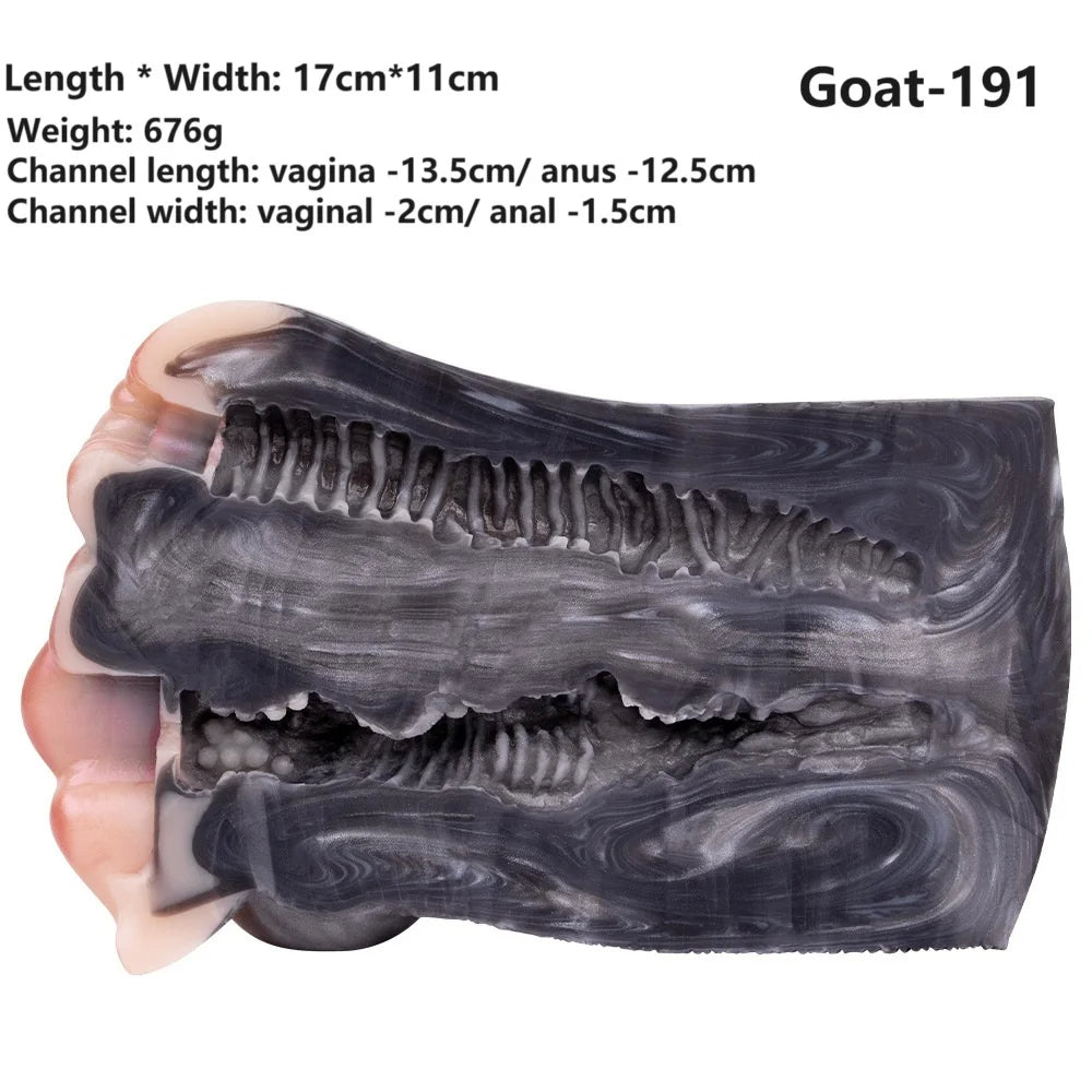 Masturbateur animal en forme de chèvre - Vagin réaliste en silicone pour fellation
