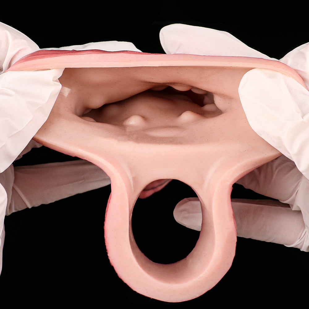Gaine pénienne réaliste en silicone à extrémité ouverte de 17,8 cm pour homme