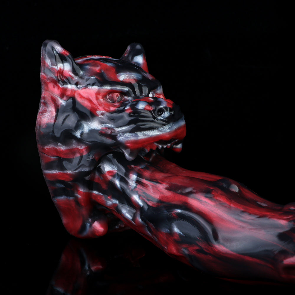 Black Tiger Monster Dildo Women Masturbating Sex Toys - Fantasy Silicone Pegging Sexual