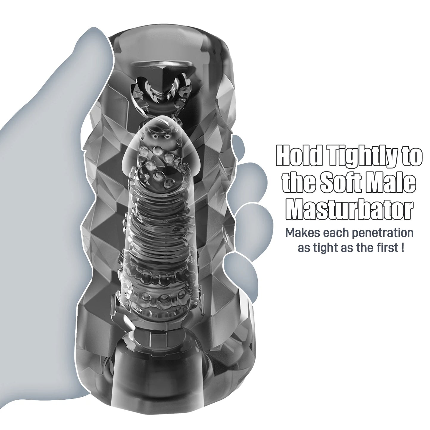 Jelly Pocket Pussy Masturbationsbecher Sexspielzeug für Männer - Realistischer Vagina-Penis-Massager