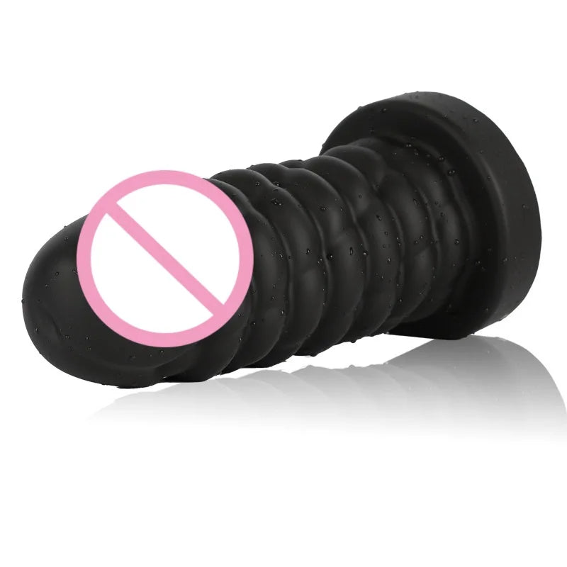 Sprial Bullet Anal Dildo Butt Plug - Silicone Vagina Prostate Massage Sex Toys for Women Men