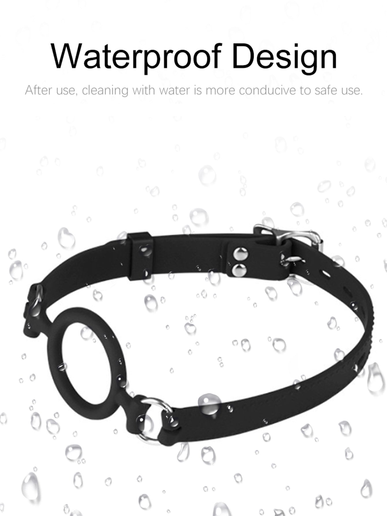 Silicone Ring Gag Oral Restraint Sex Toys - Bondage Silicone Ballgag Harness Adjustable Size