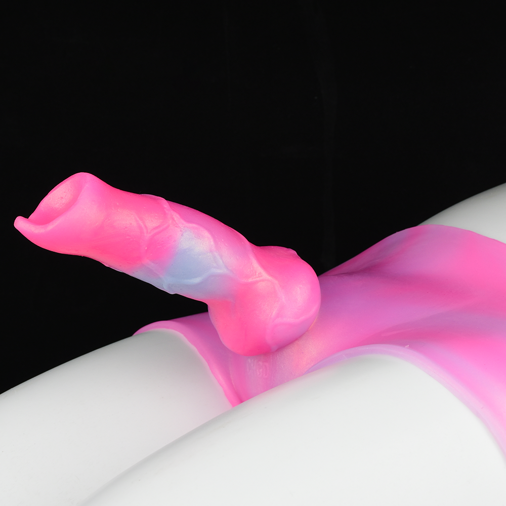 Wearable Strap-on Dildo Panties - Pink Knotted Dildos Box Brief Sex Toys for Women Lesbian