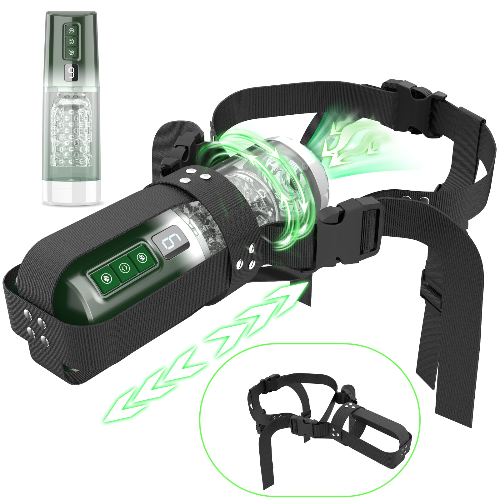 Automatic Thrusting Masturbator Adult Stroker - Strap-on Harness Penis Domlust Automatic Thrusting Masturbator Adult Stroker - Strap-on Harness Penis Domlust