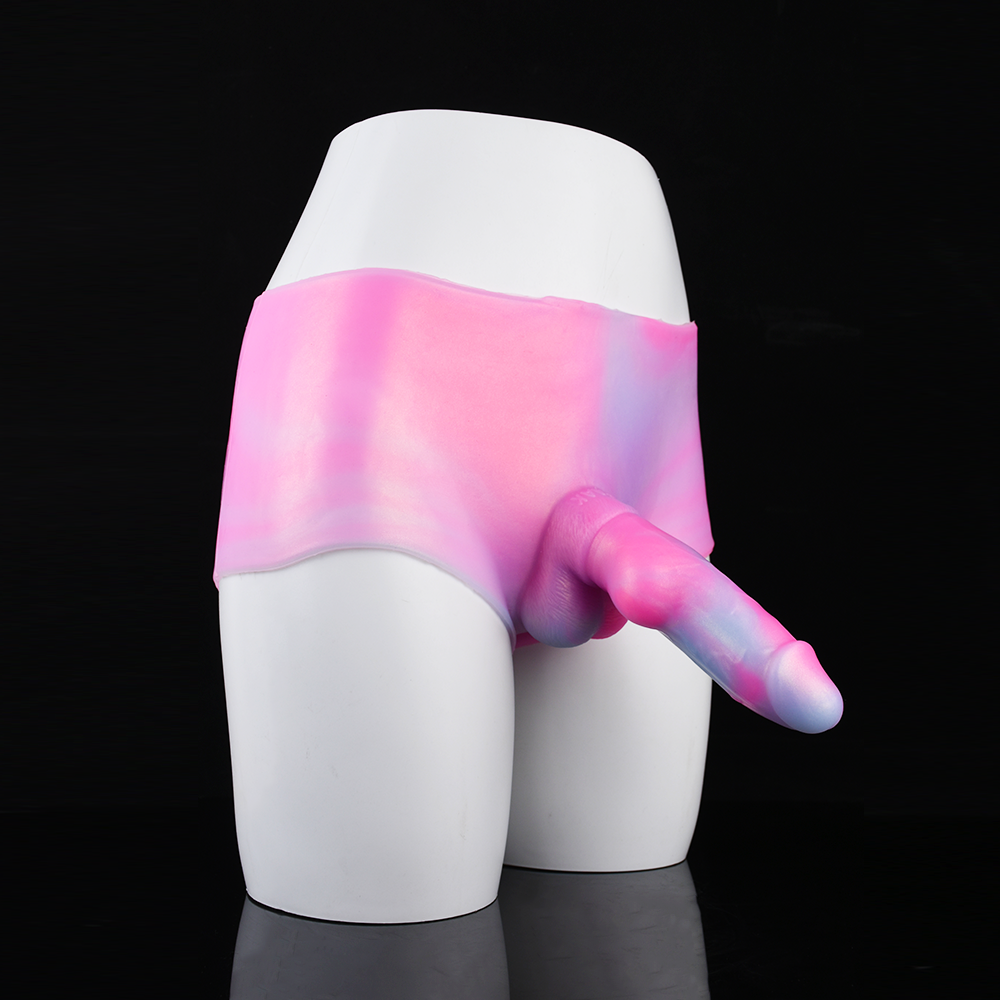Boîte à godes réaliste avec sangle - Godes anaux en silicone rose mixte Jouets sexuels pour couples lesbiens