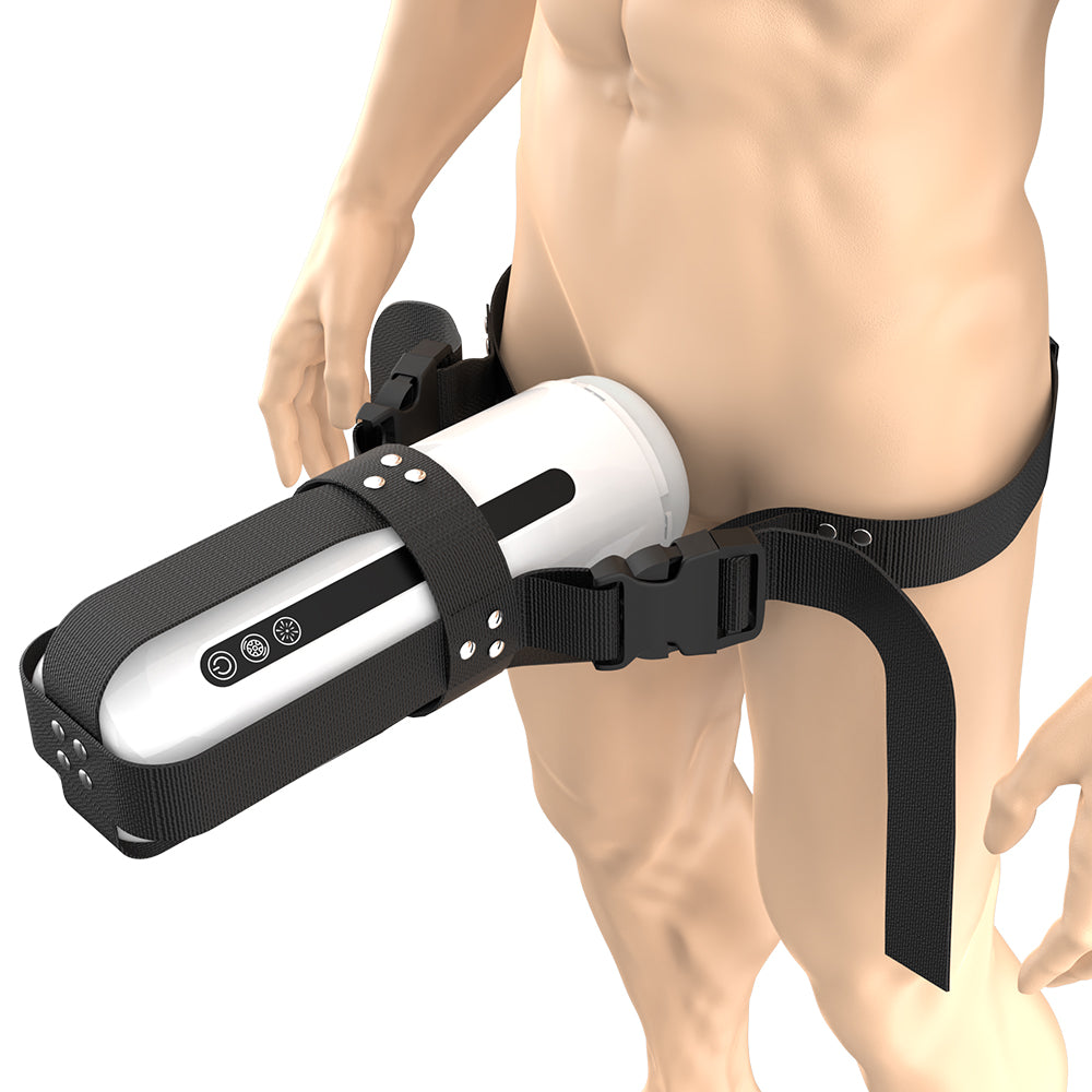 Masturbateur masculin à sangle pour fellation - Jouets sexuels vibrants à succion orale sous vide pour hommes