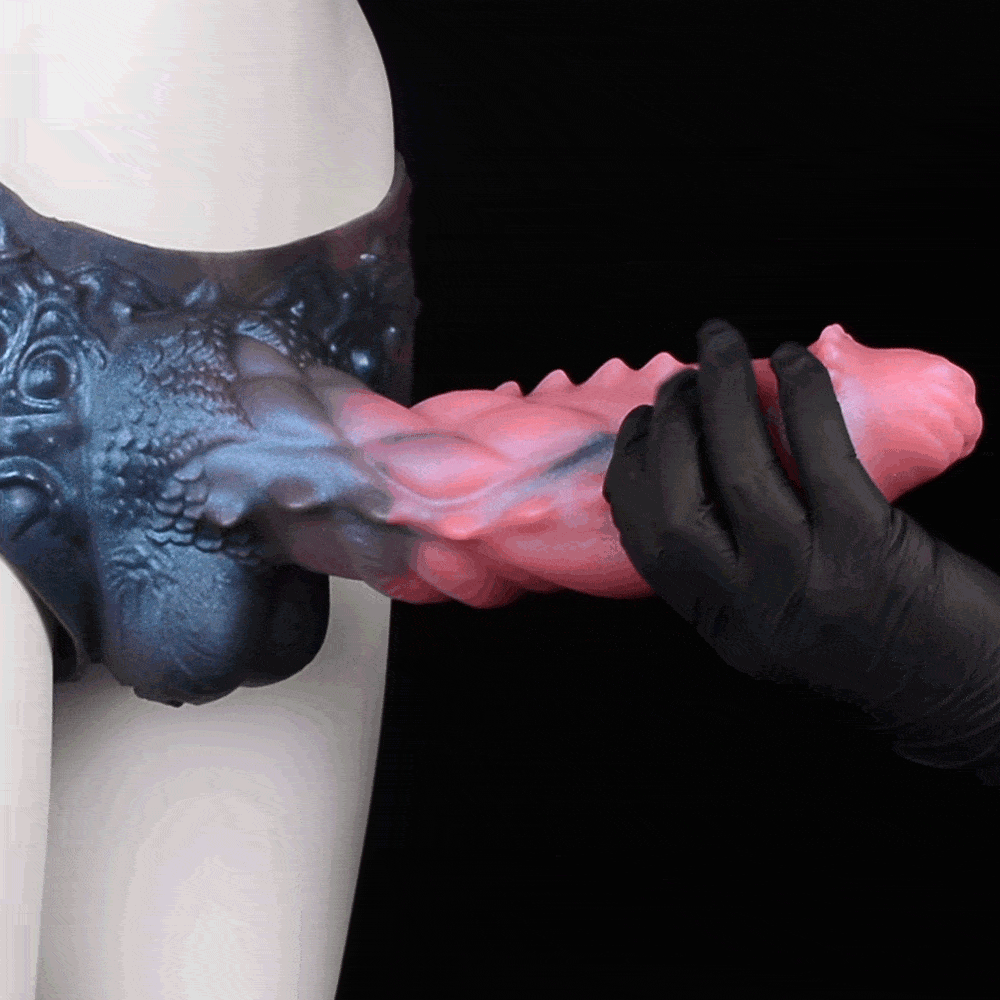 Male Penis Enlargement Fantasy Cock Sleeve - Wearable Monster Silicone Delay Device