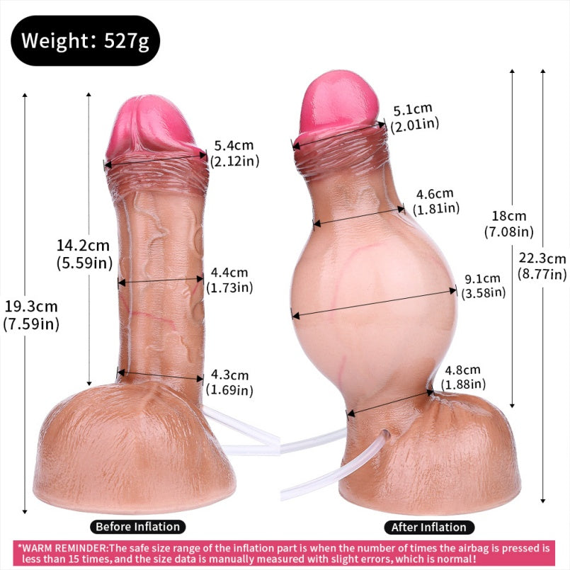 Inflatable Fake Cum Dildo – Designed Exclusively Sex Toys for Women Deep Vaginal Pleasure