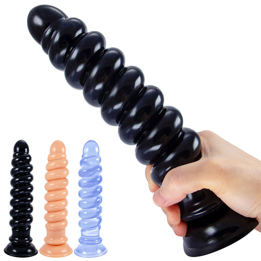 9 inch Exotic Dildo Spiral Anal Butt Plug - Fantasy Vaginal Women Masturbation Sex Toys