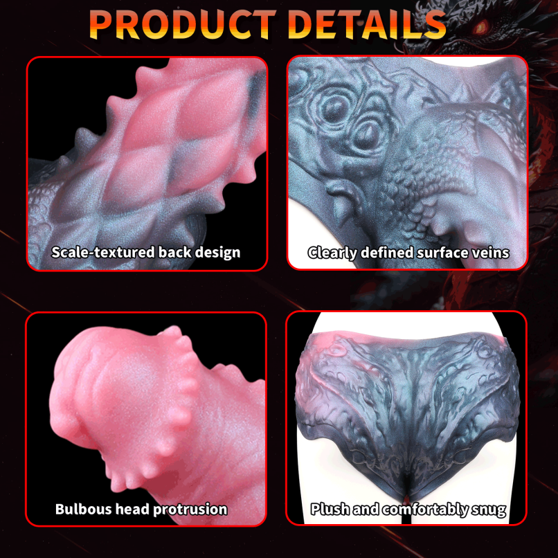Male Penis Enlargement Fantasy Cock Sleeve - Wearable Monster Silicone Delay Device