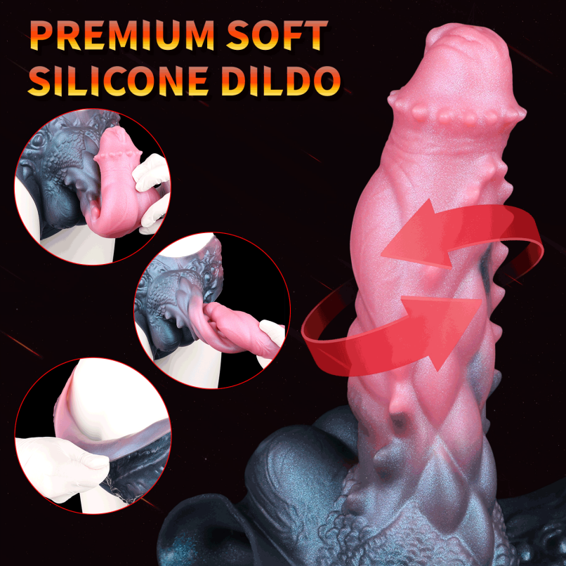 Male Penis Enlargement Fantasy Cock Sleeve - Wearable Monster Silicone Delay Device