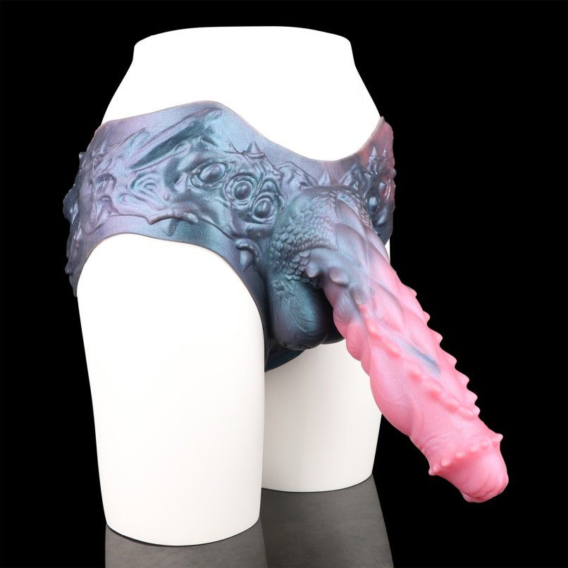 Male Penis Enlargement Fantasy Cock Sleeve - Wearable Monster Silicone Delay Device