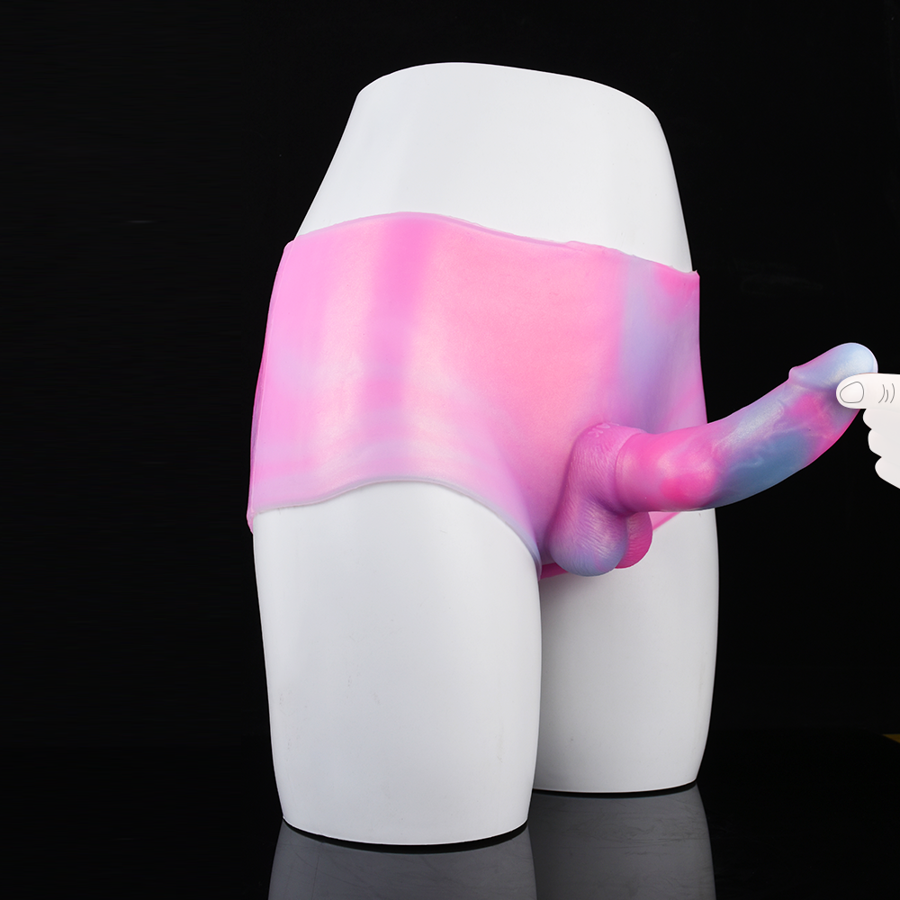 Boîte à godes réaliste avec sangle - Godes anaux en silicone rose mixte Jouets sexuels pour couples lesbiens