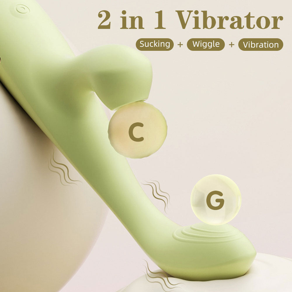 Vibromasseur anal vibrant à succion de clitoris de lapin - Stimulation vaginale du clitoris vaginal avec doigt sexuel oral