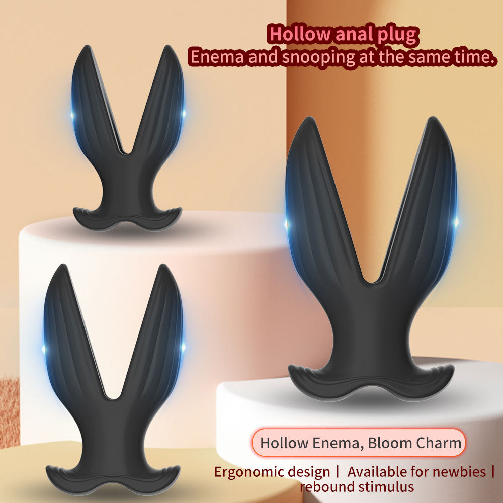 Hollow Anal Expansion Butt Plug - Silicone Anal Accessory Sex Toy for Men Women