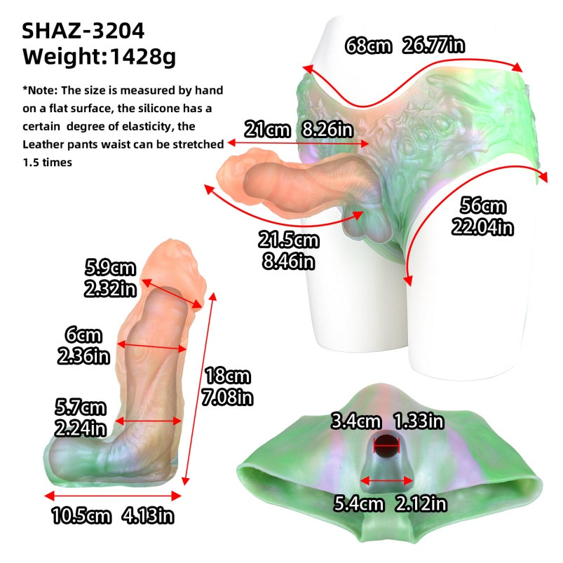 Monster Silicone Fantasy Penis Sleeve Pants - Male Penis Delay Device Sex Toys