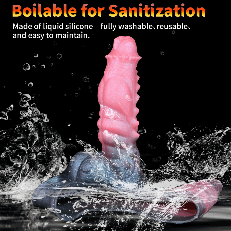 Male Penis Enlargement Fantasy Cock Sleeve - Wearable Monster Silicone Delay Device