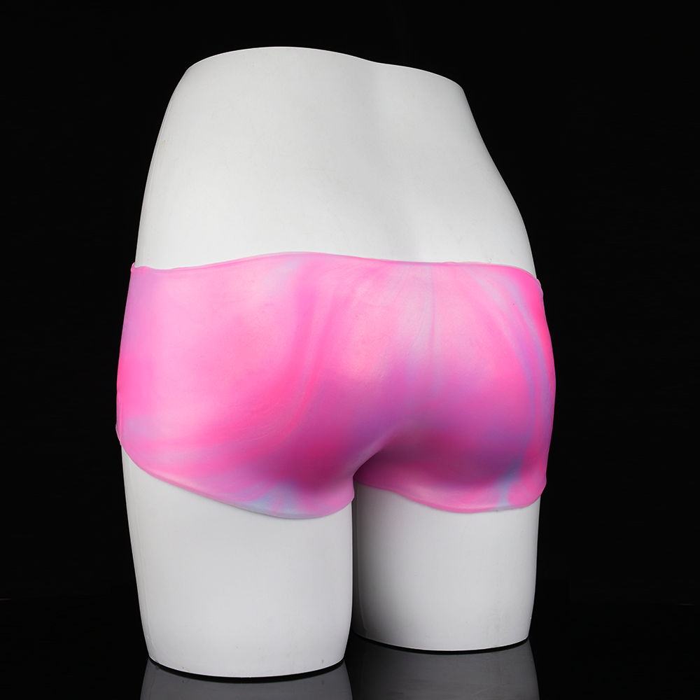 Wearable Strap-on Dildo Panties - Pink Knotted Dildos Box Brief Sex Toys for Women Lesbian