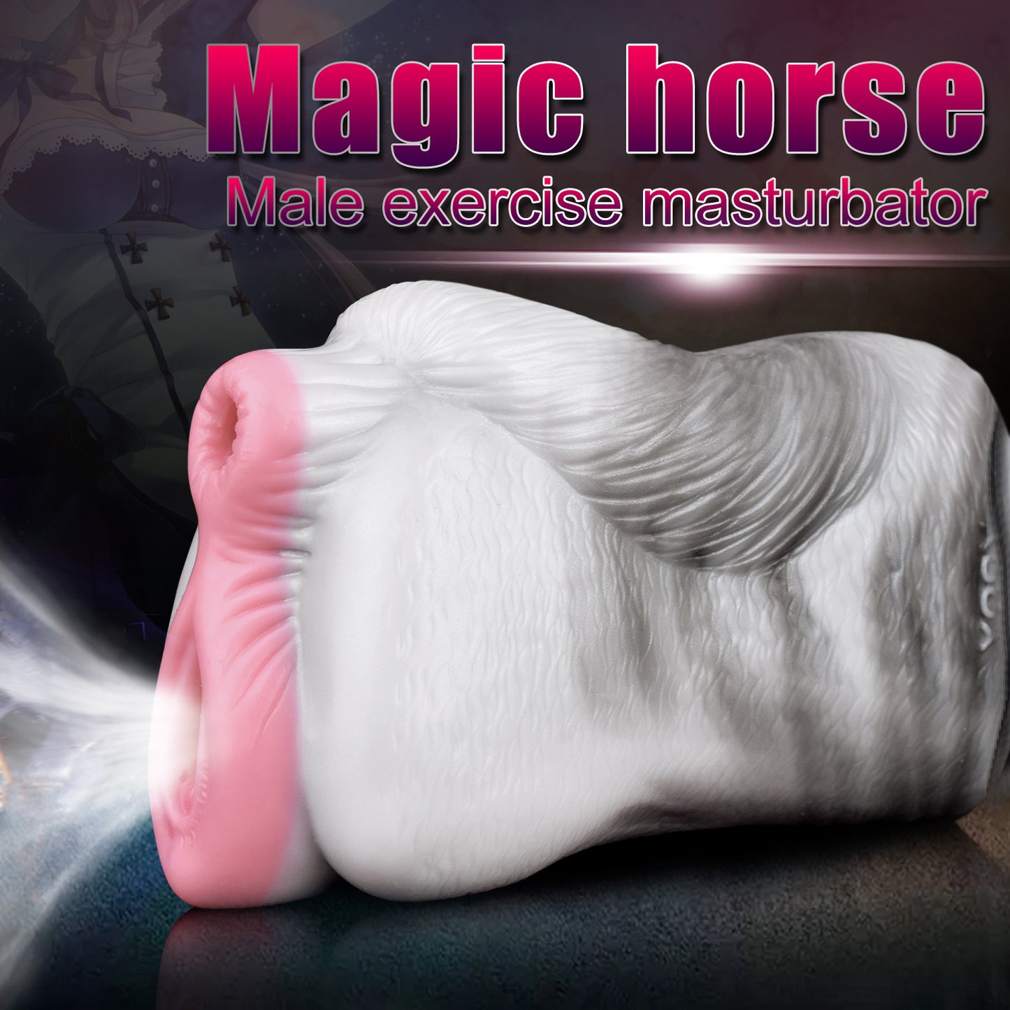 Fantasy Horse Pocket Pussy Sexspielzeug für Männer – Rosa Vagina mit zwei Löchern, Penis-Masturbator
