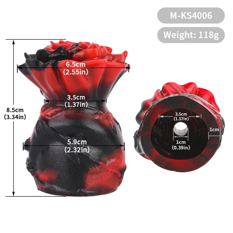 Kit de bondage en silicone avec boule fantaisie florale - Parfait pour les jeux de quiz BDSM avec gode ceinture pour femmes