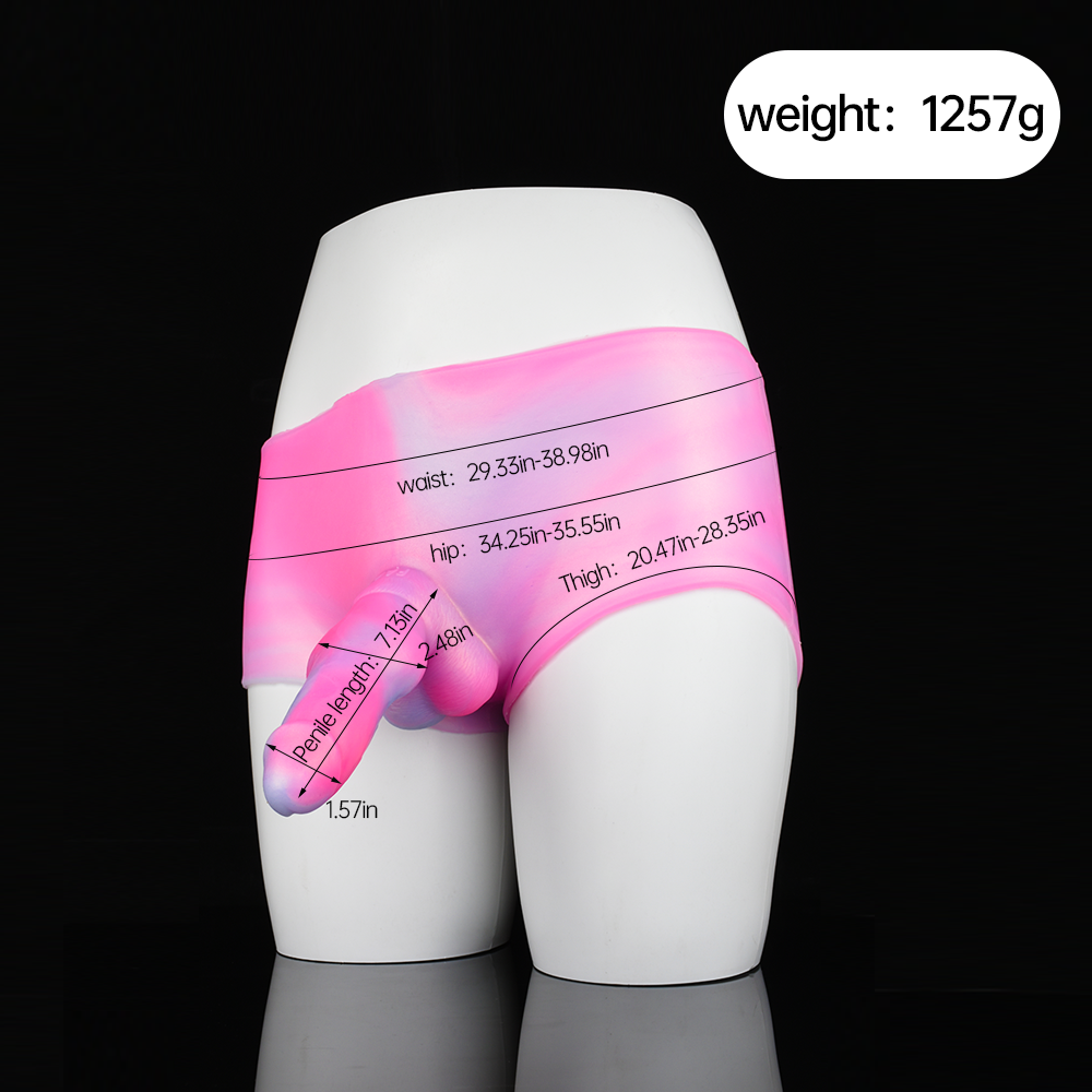 Boîte à godes réaliste avec sangle - Godes anaux en silicone rose mixte Jouets sexuels pour couples lesbiens