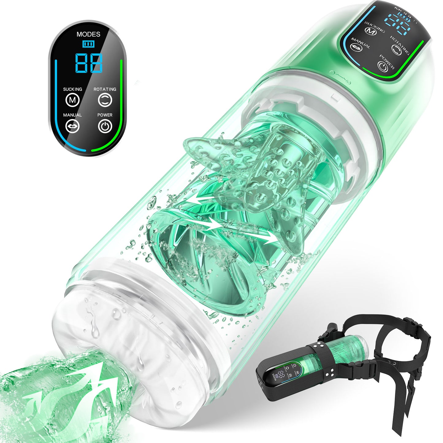 Oral Sucking Blowjob Male Masturbator Sex Machine - Tongue Licking Penis Masssage Sex Toys for Men