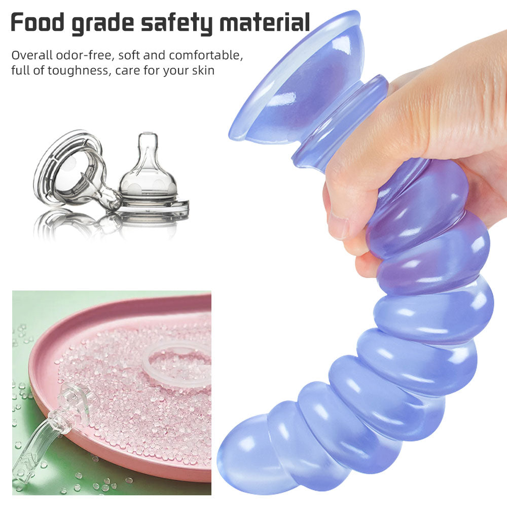 9 inch Exotic Dildo Spiral Anal Butt Plug - Fantasy Vaginal Women Masturbation Sex Toys