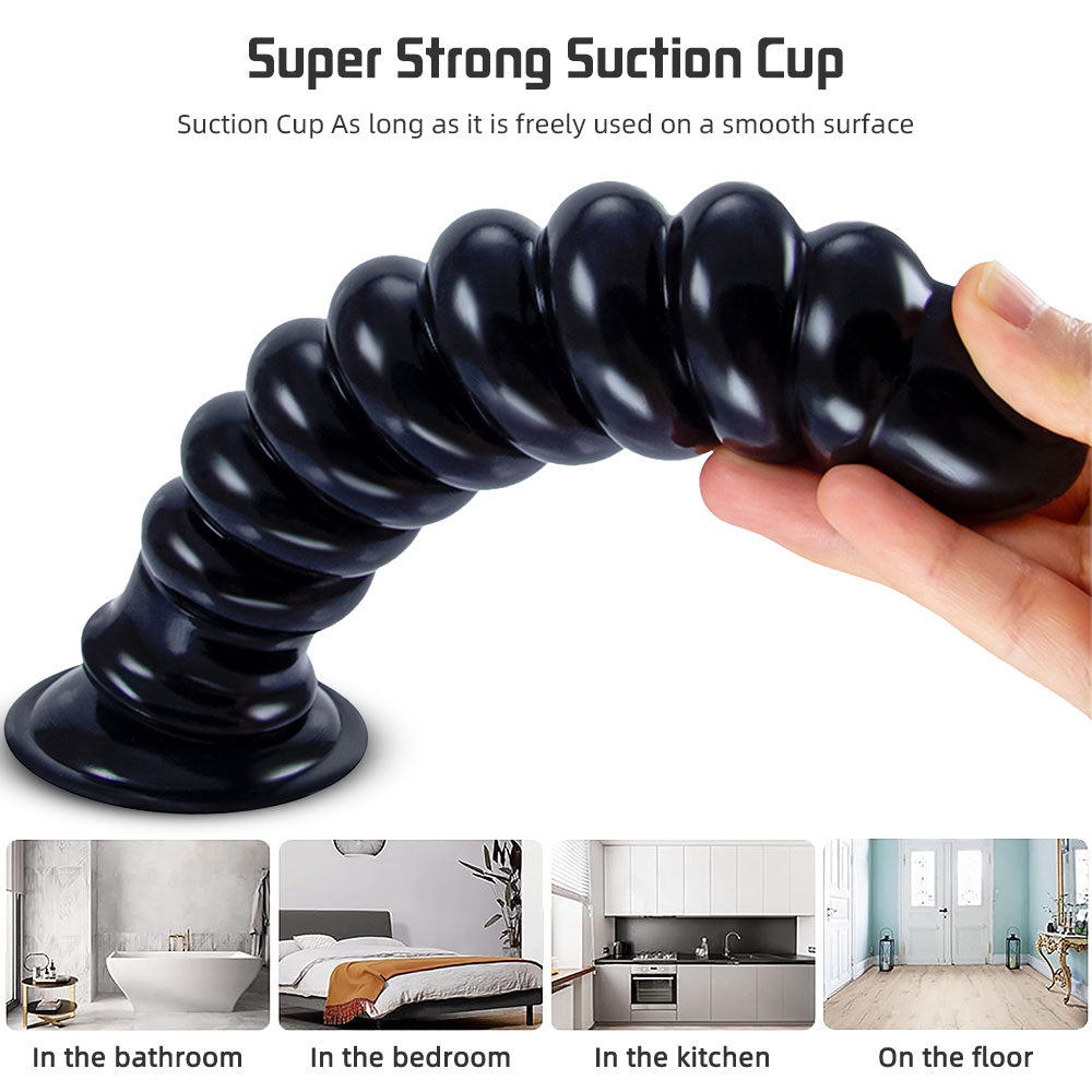 9 inch Exotic Dildo Spiral Anal Butt Plug - Fantasy Vaginal Women Masturbation Sex Toys