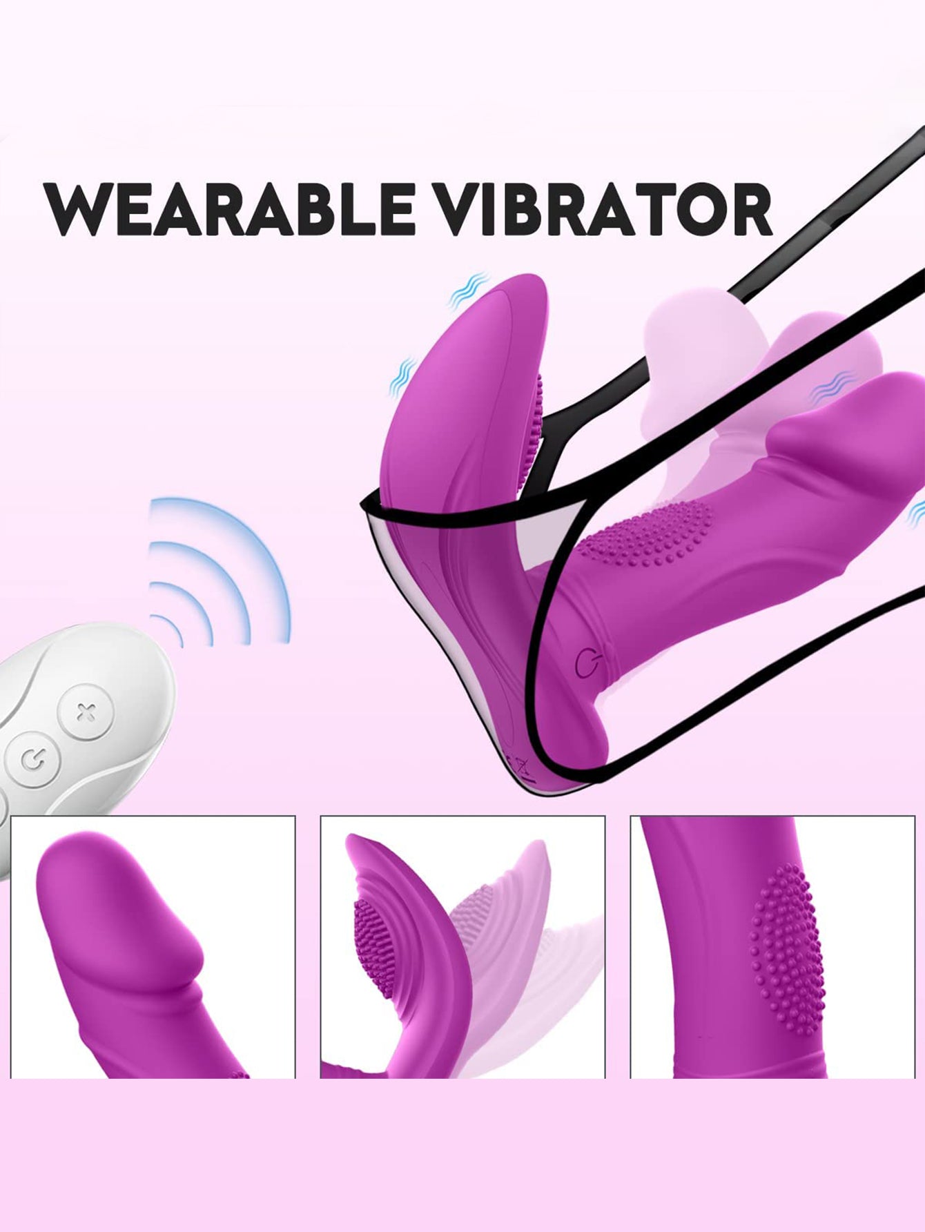 Tragbarer Wackeldildo-Vibrator – ferngesteuertes Klitoris-G-Punkt-Sexspielzeug für Frauen