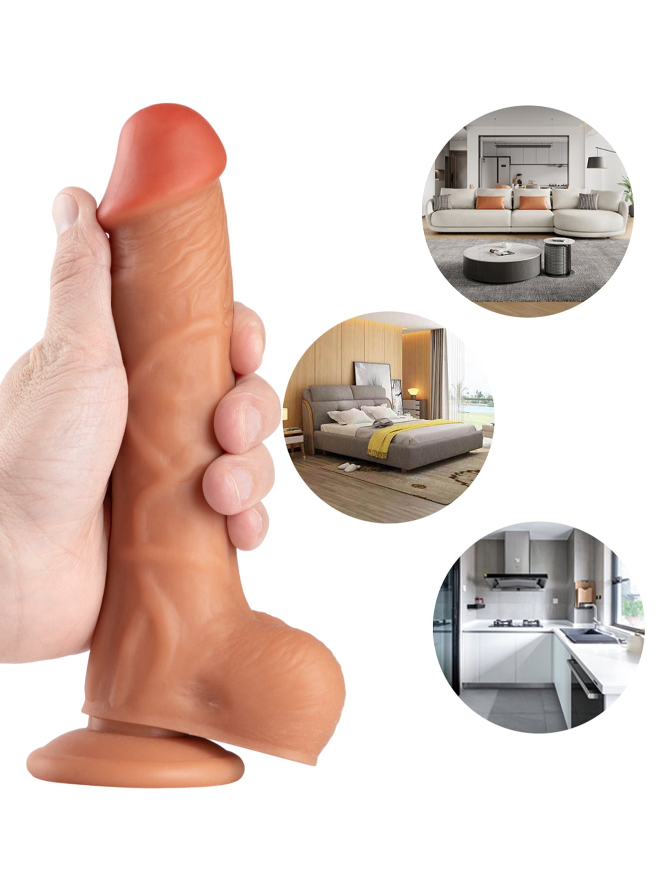Realistische Dildos für Frauen – 7,9 Zoll lebensechter Silikondildo, weibliches Sexspielzeug