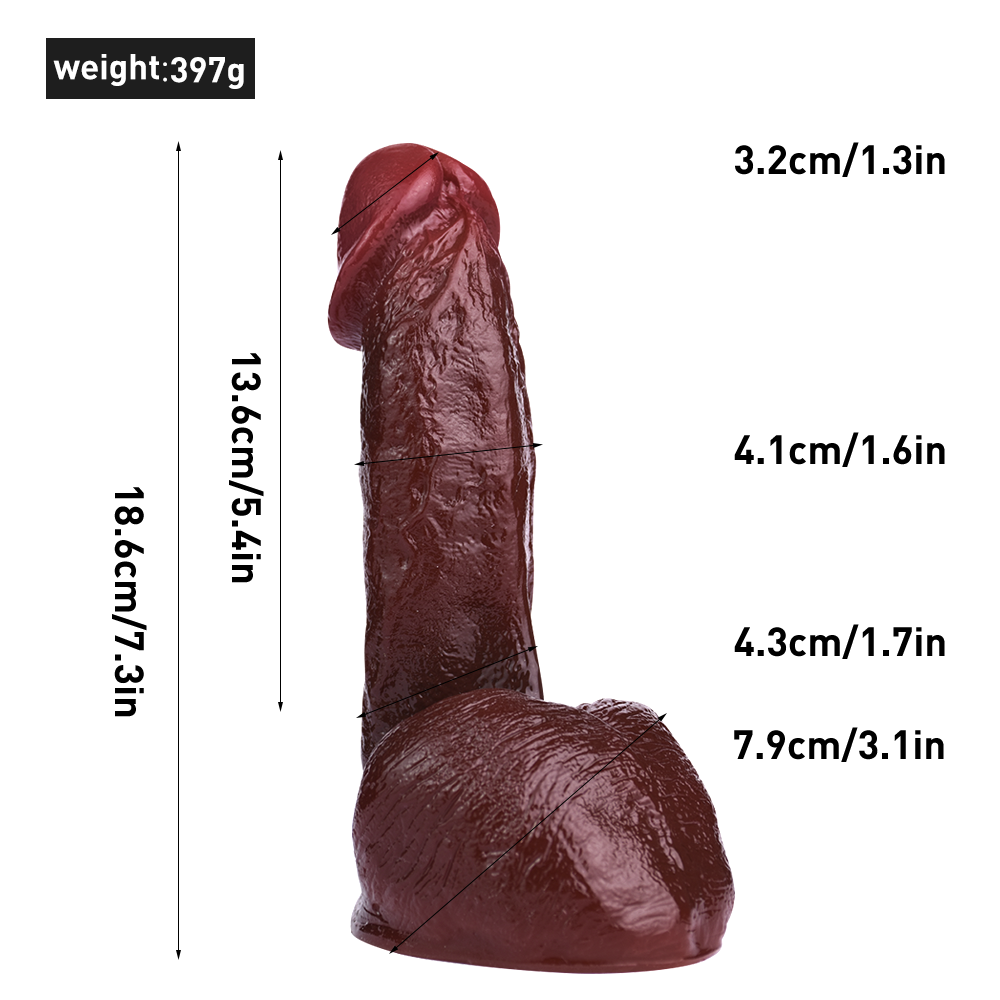 Realistischer schwarzer Dildo, Anal-Buttplug – großer Hoden-Saugnapf, Masturbator, Sexspielzeug für Frauen