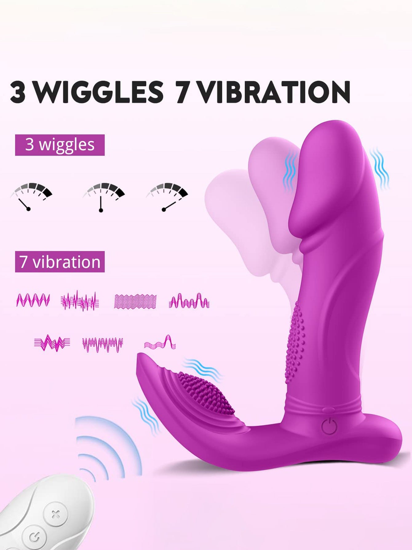 Tragbarer Wackeldildo-Vibrator – ferngesteuertes Klitoris-G-Punkt-Sexspielzeug für Frauen