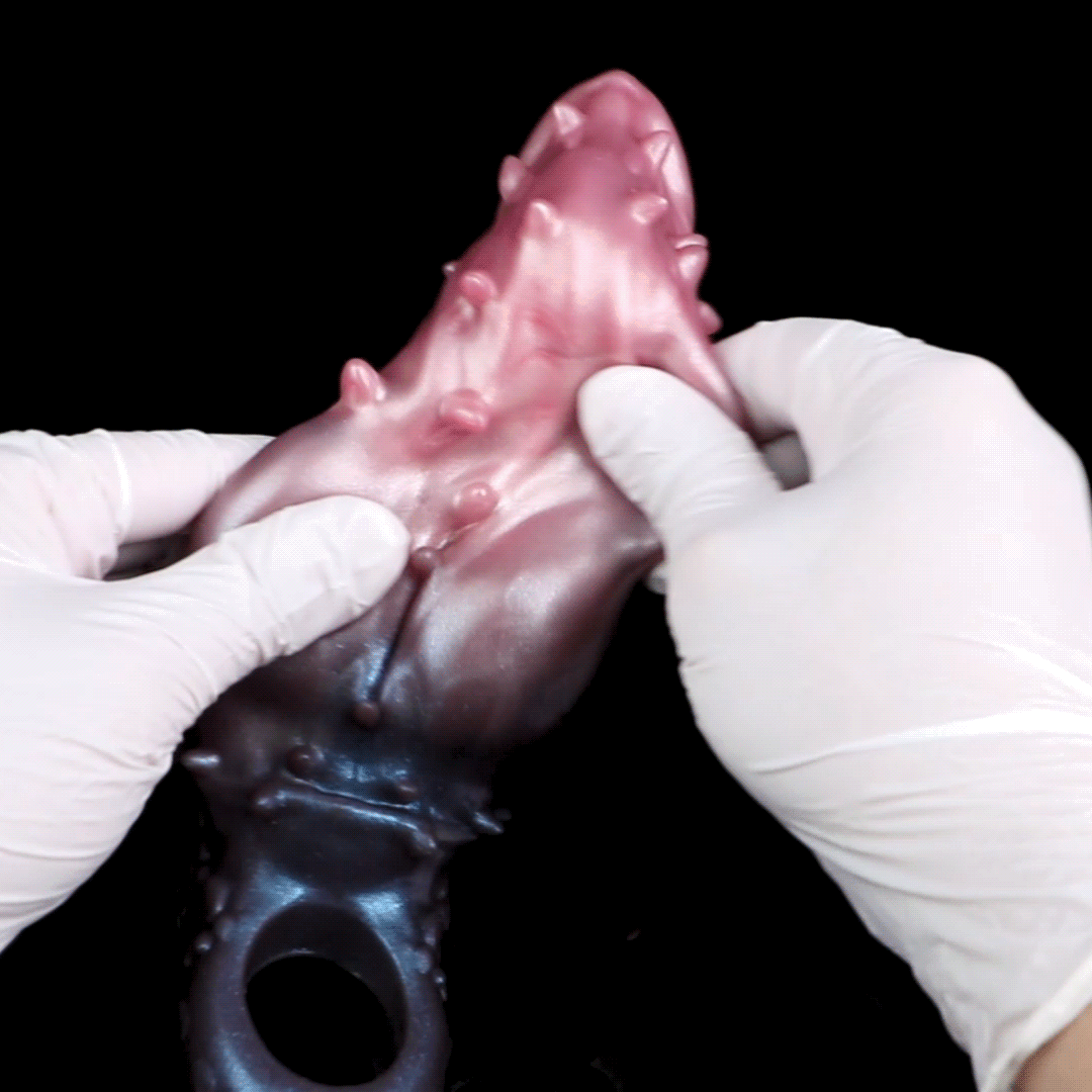 Localized Expansion Fantasy Monster Cock Sleeve - Textured Silicone Penis Extender for Enhanced Girth and Size