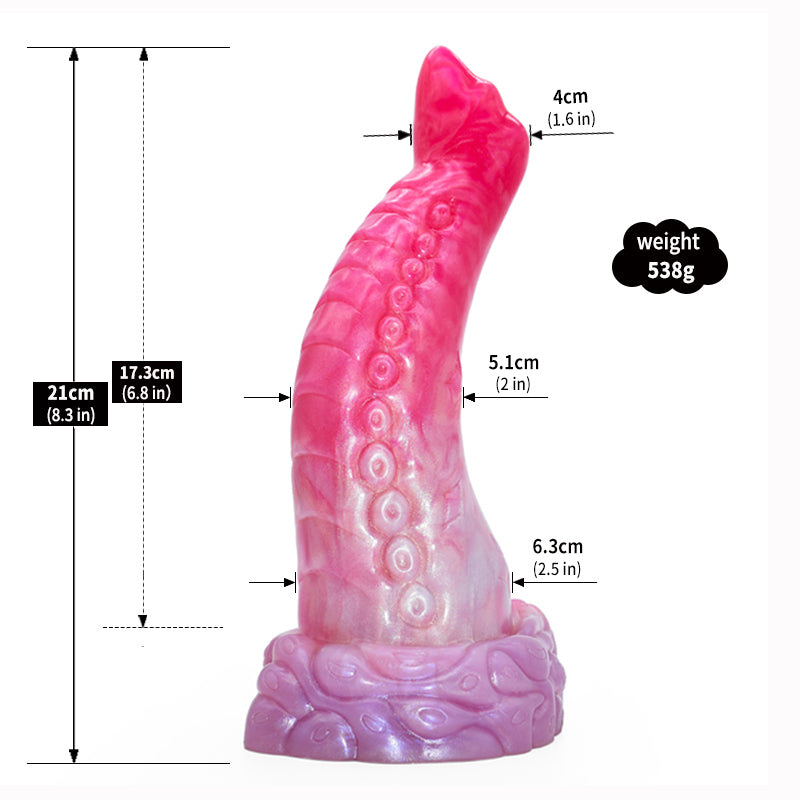Octopus Tentacle Fantasy Dragon Dildo with Suction Cup – Stretching, Filling Vaginal Masturbation Pleasure Tool