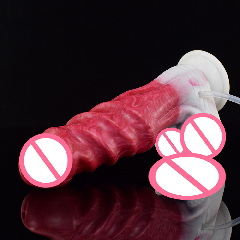 Ejakulierender Monsterdildo-Buttplug – Großes, spiralförmiges Sexspielzeug für die vaginale Prostatamassage für Frauen