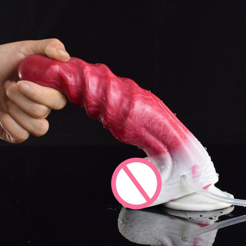 Ejakulierender Monsterdildo-Buttplug – Großes, spiralförmiges Sexspielzeug für die vaginale Prostatamassage für Frauen